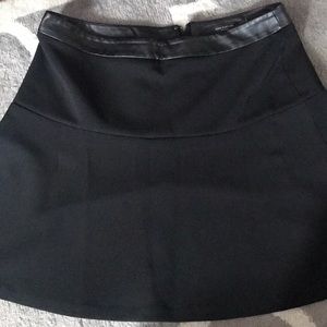 Black A-line skirt